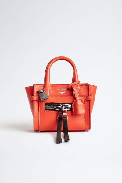 Zadig&Voltaire womens red smooth leather mini bag, an