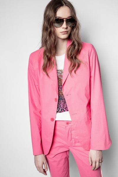 Zadig & Voltaire Pink blazer Crafted from COTON, this item