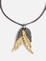 ROCK FEATHER PENDANT NECKLACE