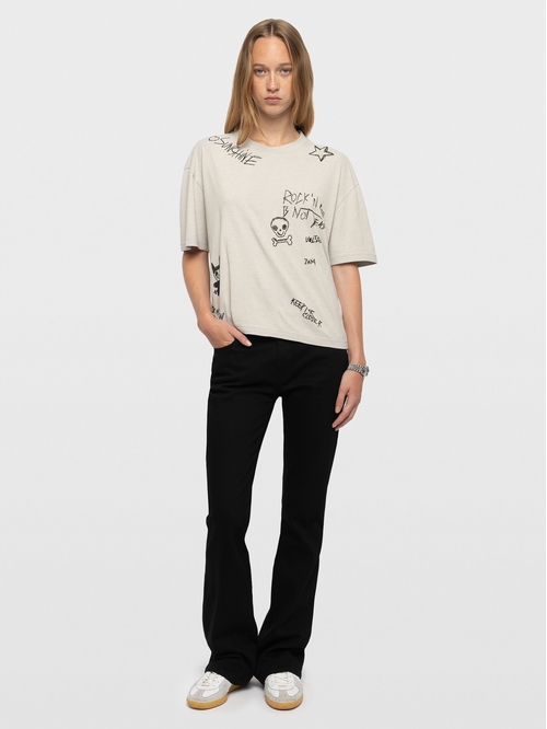 Description and information Crew neck t-shirt with short