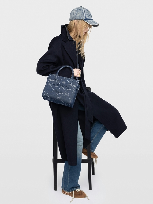 ANGEL XS DENIM MONOGRAM BAG