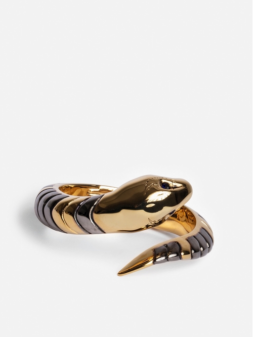 Wrap a totem snake around your wrist with this brass ring,