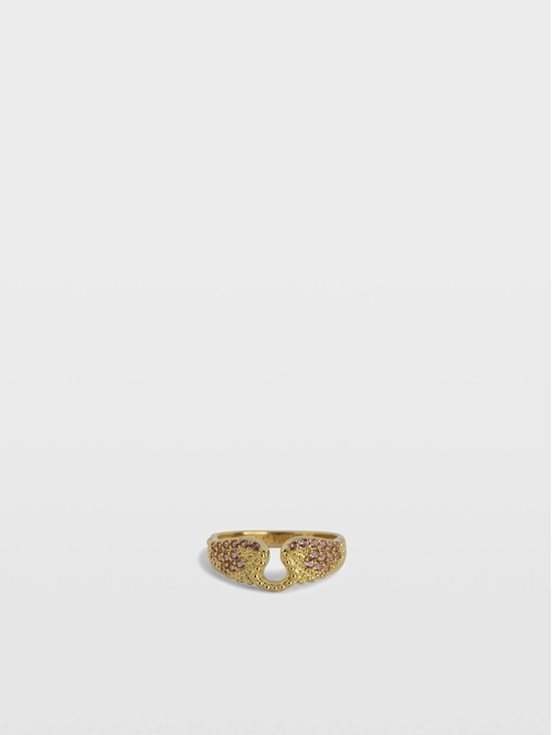 Women's brass and rhinestone ring. - Women's Rock brass ring