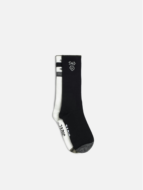 From Head To Toe black and white cotton socks with