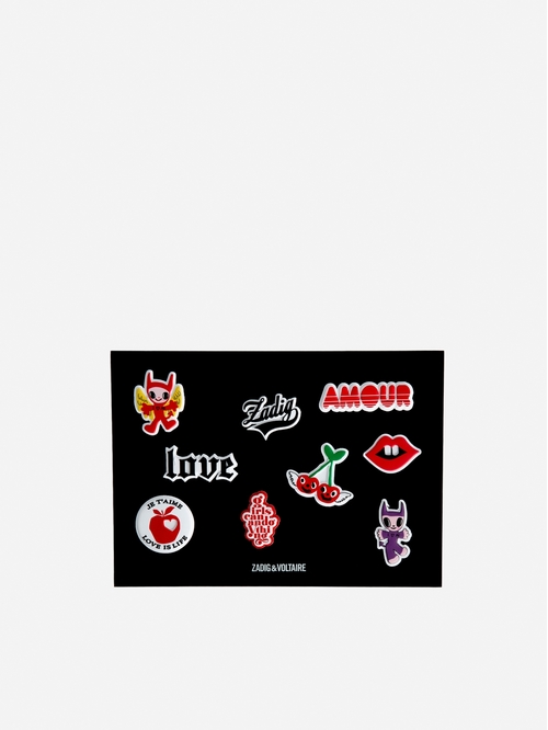 9 stickers with iconic Love motifs. Customize your smooth