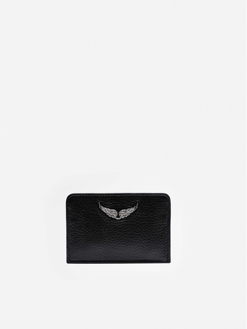 ZV Pass women's black leather card holder - 2 slots -