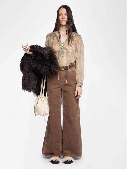 Wide-leg corduroy trousers. - Wide-leg corduroy trousers -