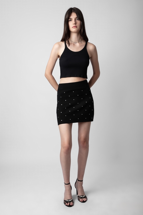 Pearl Detail Mini Skirt