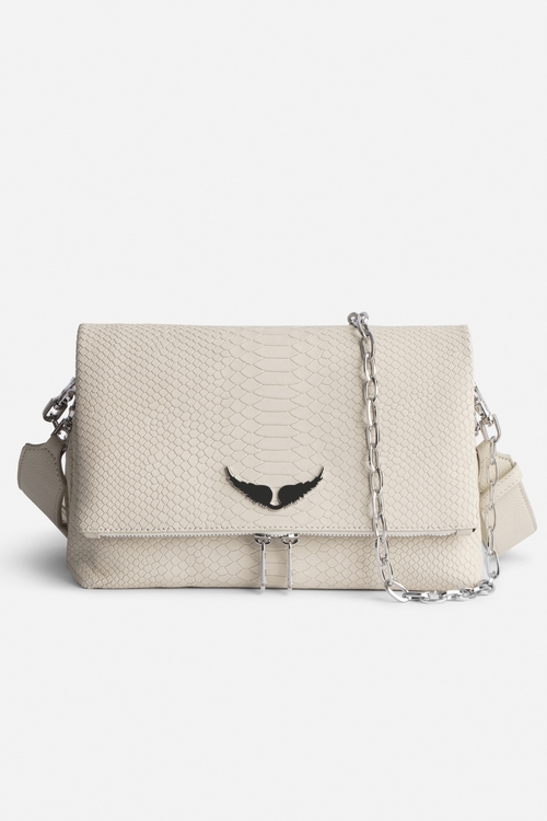 The iconic Rocky can be carried as a shoulder bag or clutch,