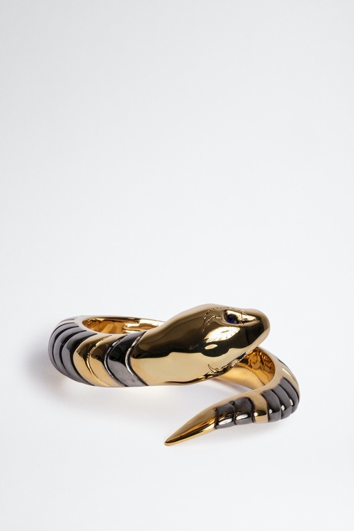Wrap a totem snake around your wrist with this brass ring,