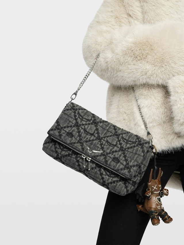 ROCKY I I DENIM MONOGRAM BAG