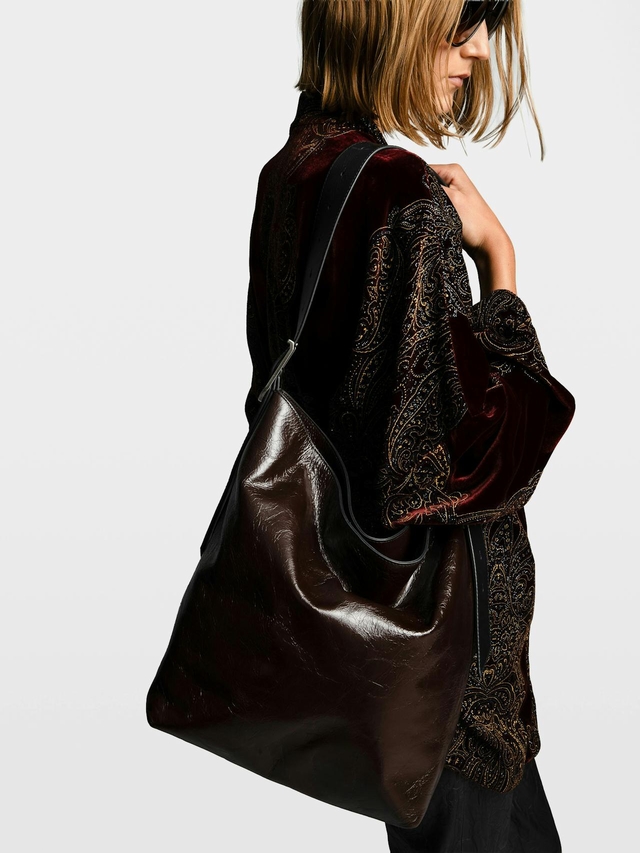 JANE HOBO VINTAGE PATENT BAG