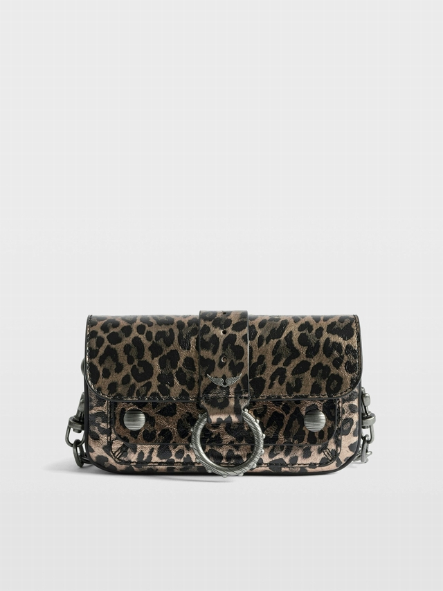 KATE WALLET METAL LEOPARD BAG
