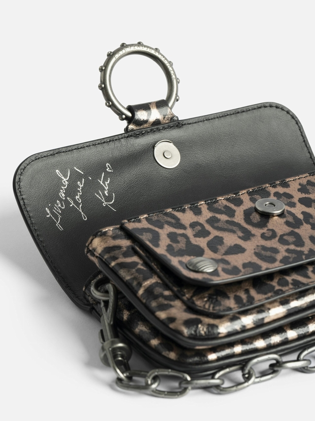 KATE WALLET METAL LEOPARD BAG
