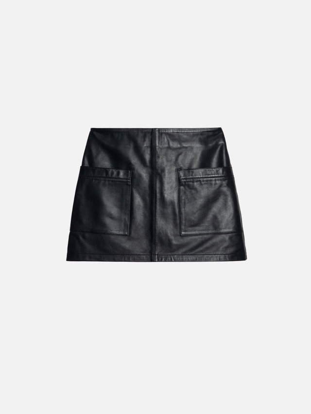 JAIME LEATHER SKIRT