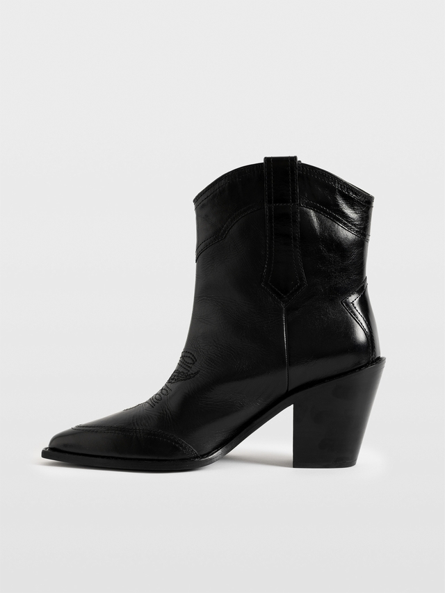 CARA VINTAGE PATENT BOOTS