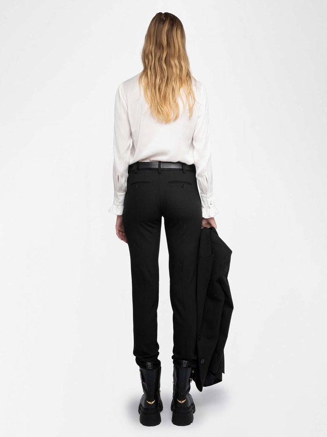 PRUNE STRASS STAR PANTS