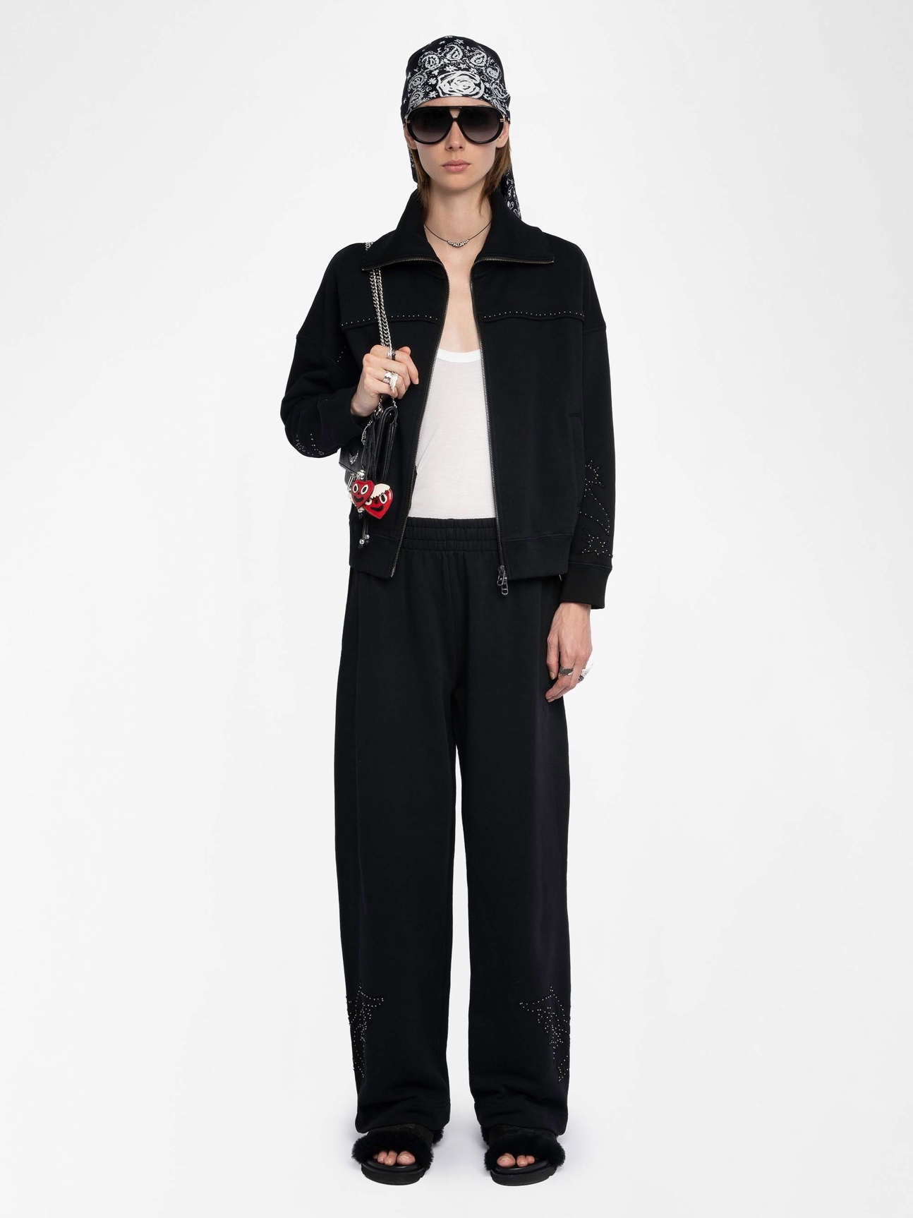 MILLY ZIP UP SWEATSHIRT
