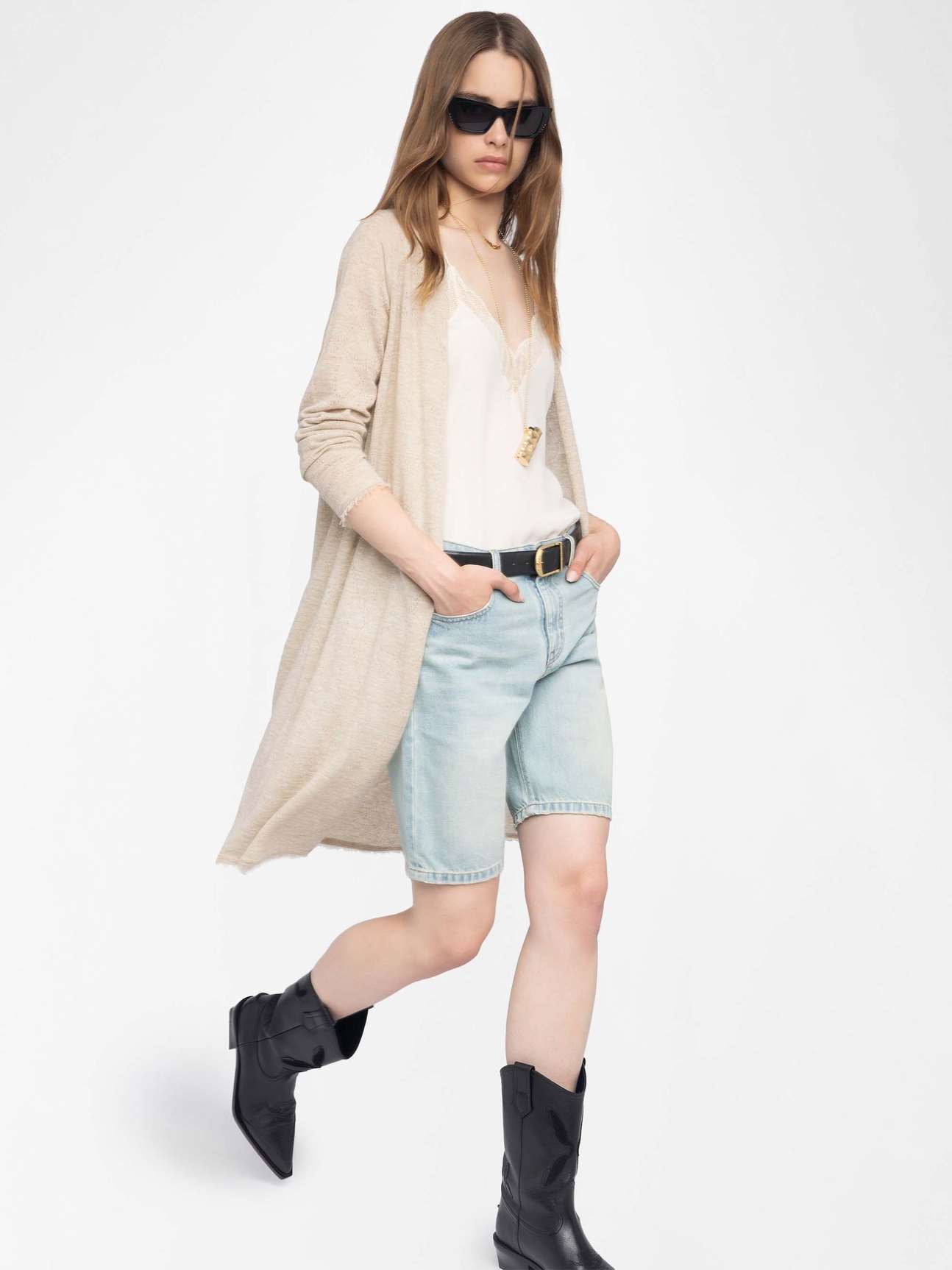 DAFFYZ CARDIGAN 100% CASHMERE