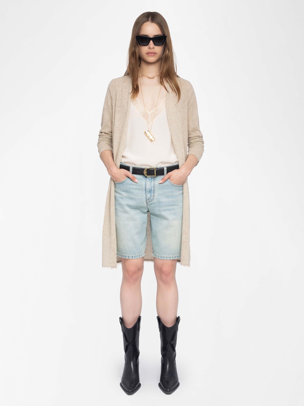 DAFFYZ CARDIGAN 100% CASHMERE