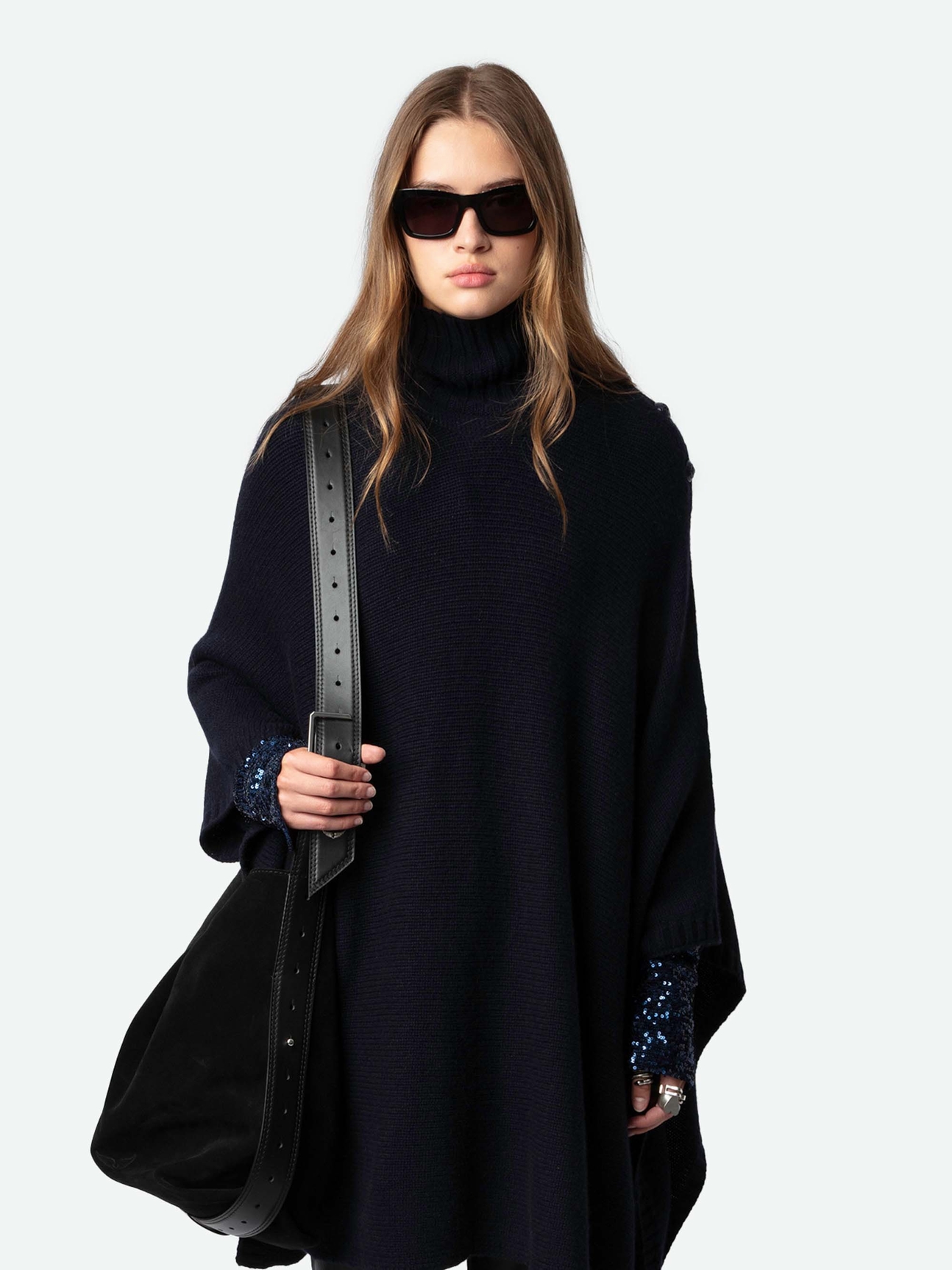 PALMA PONCHO 100% CASHMERE