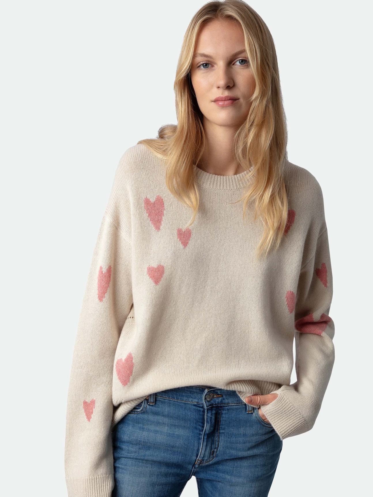 MARKUS HEART CASHMERE SWEATER