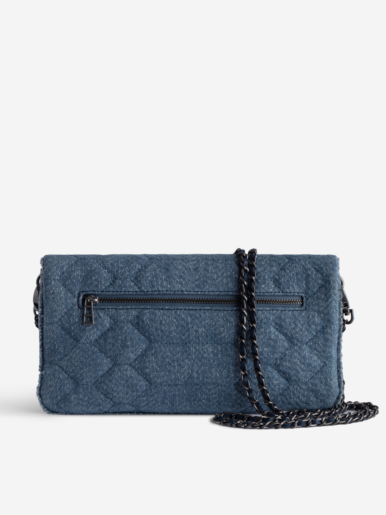 ROCK GLITTER QUILTED DENIM BAG