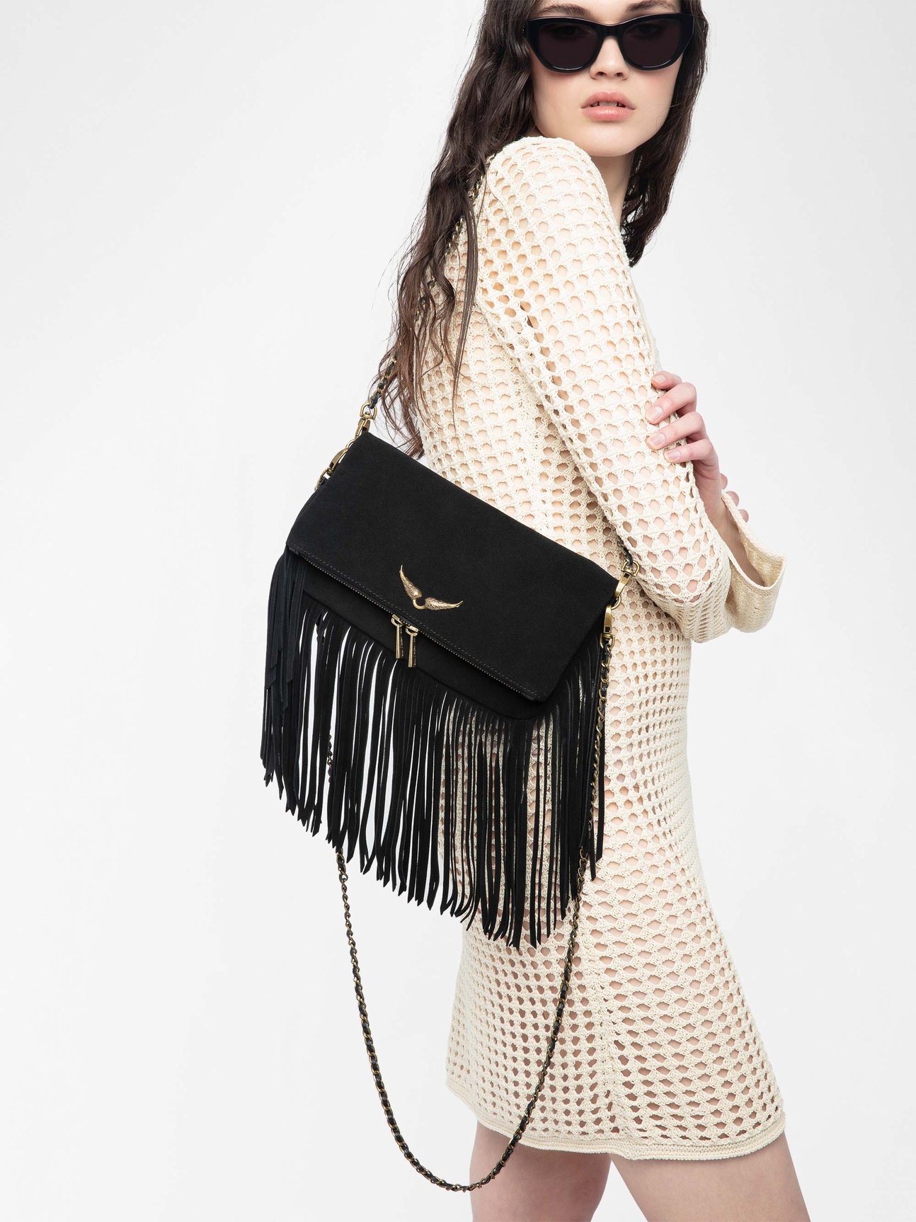 ROCK SUEDE FRINGES BAG