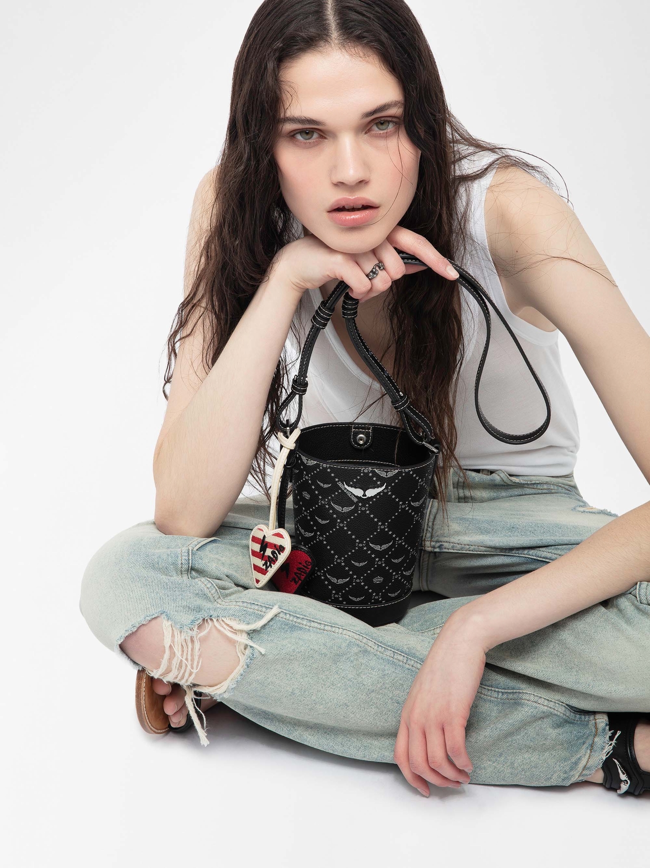 Z BUCKET NANO MONOGRAM BAG