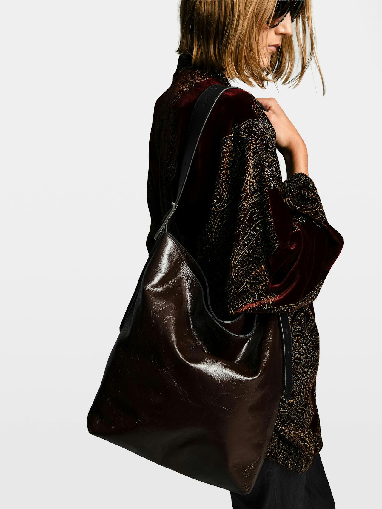 JANE HOBO VINTAGE PATENT BAG