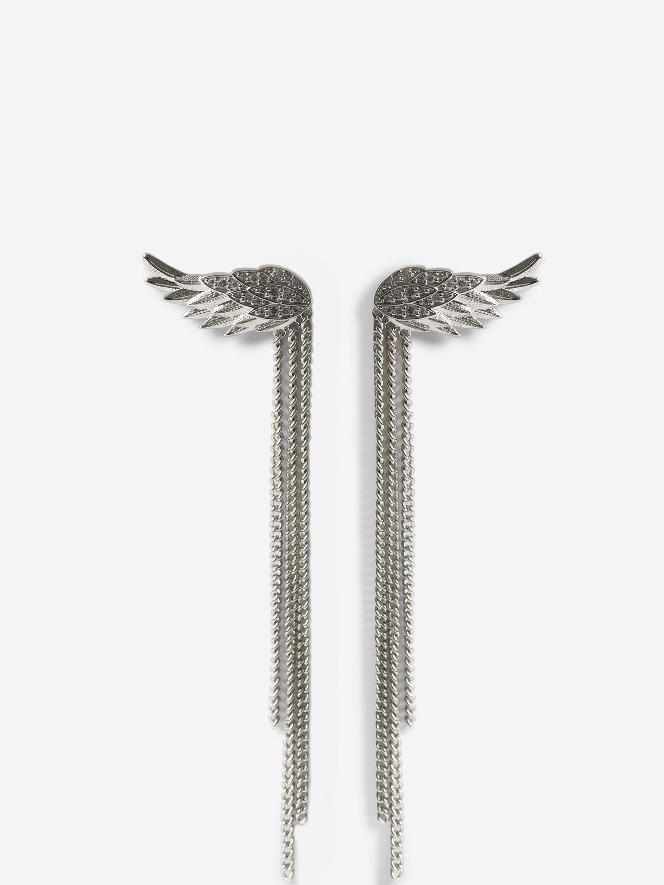 ROCK FEATHER CHAIN EARRINGS