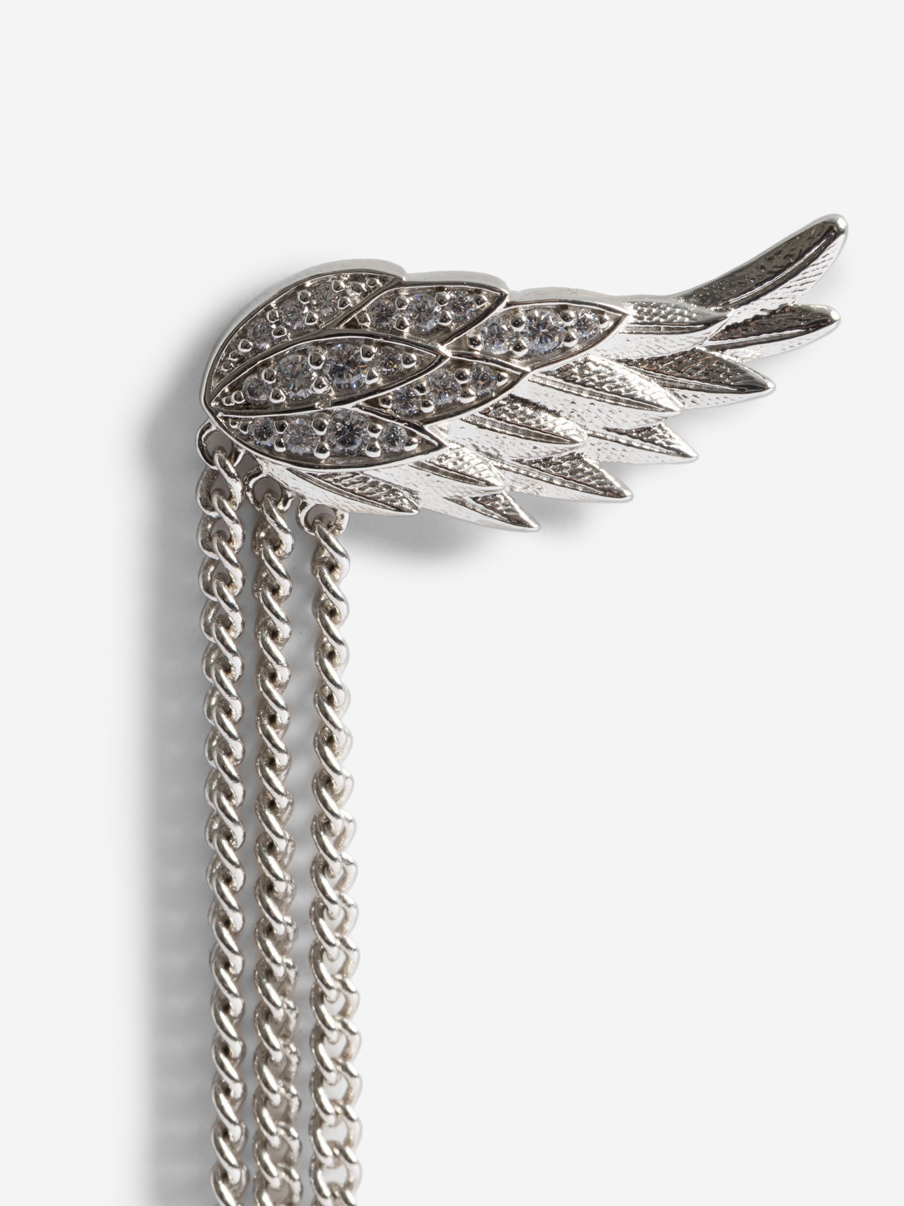 ROCK FEATHER CHAIN EARRINGS