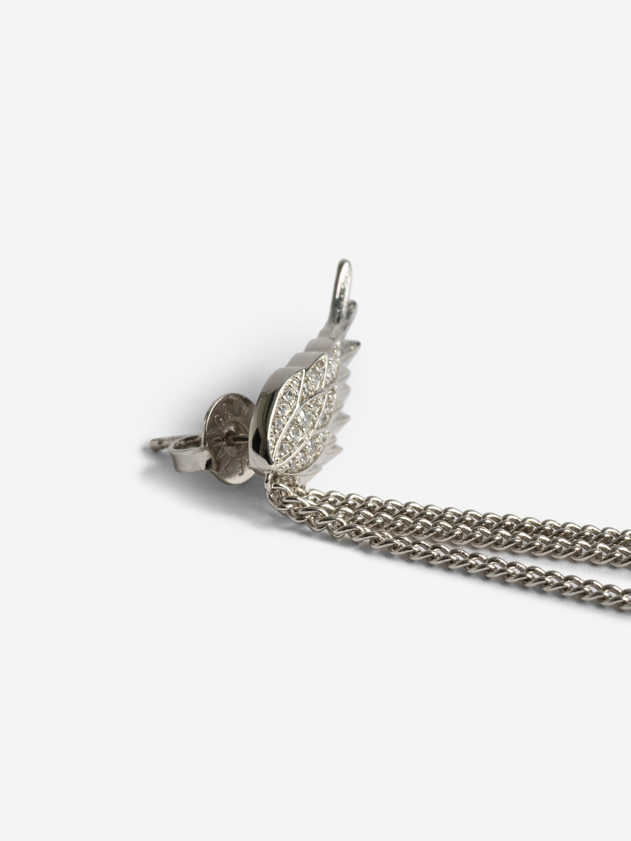ROCK FEATHER CHAIN EARRINGS