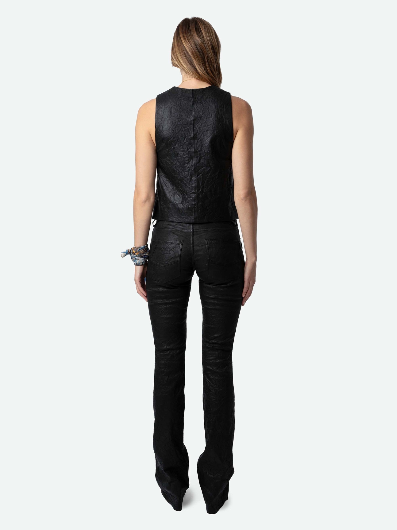 EMILIE LEATHER WAISTCOAT