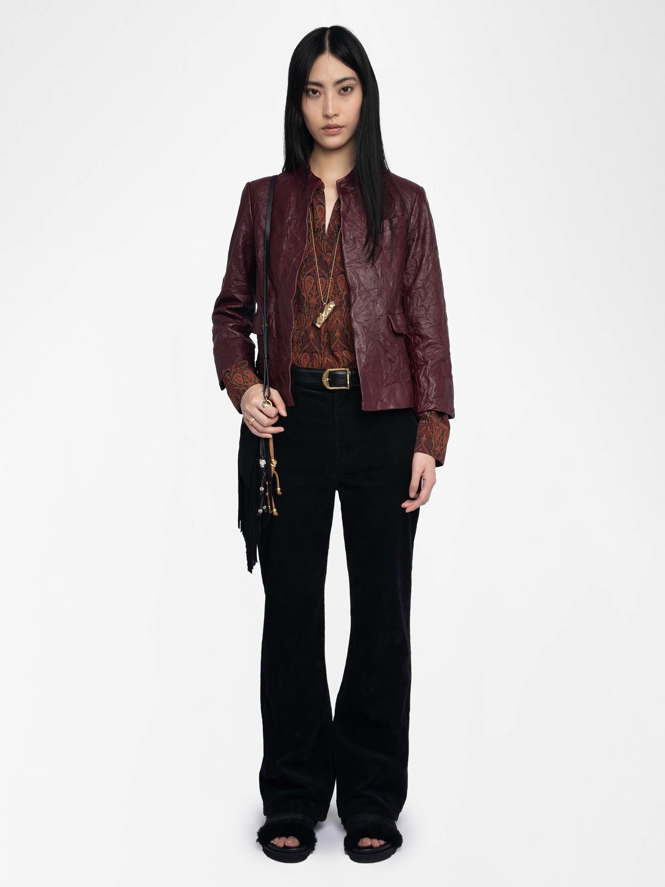 VERYN CRINKLED LEATHER JACKET