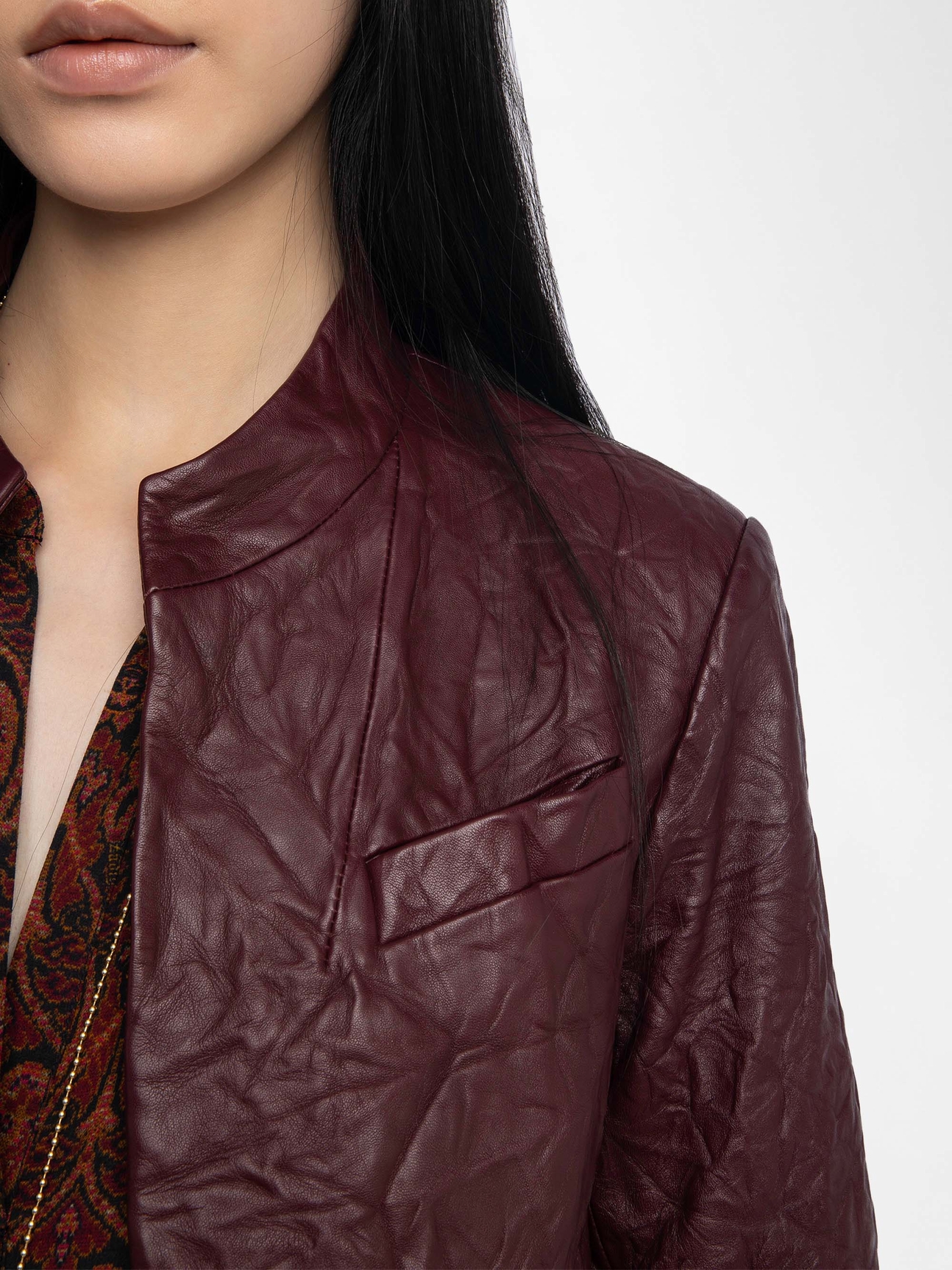 VERYN CRINKLED LEATHER JACKET
