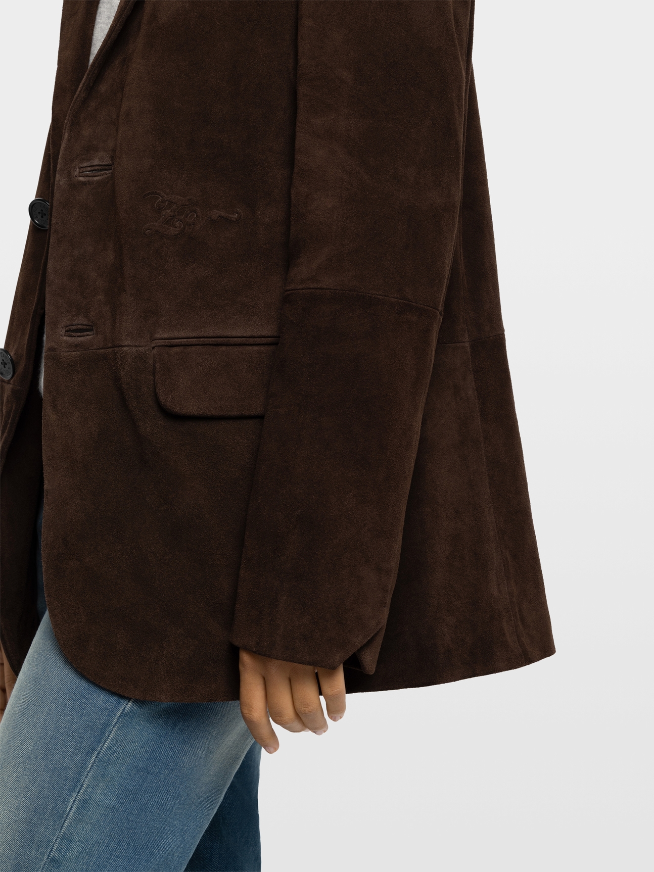 VANILLE SUEDE LEATHER BLAZER