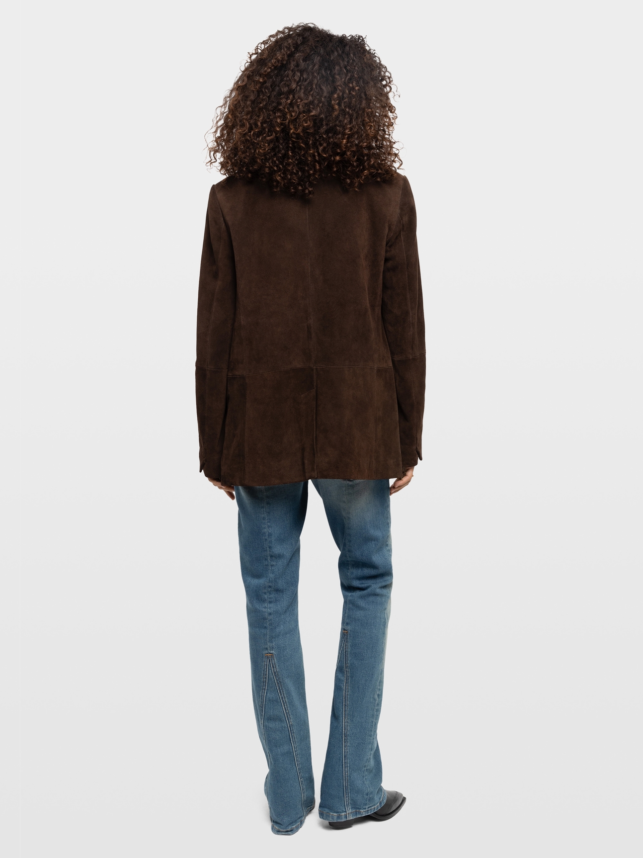 VANILLE SUEDE LEATHER BLAZER