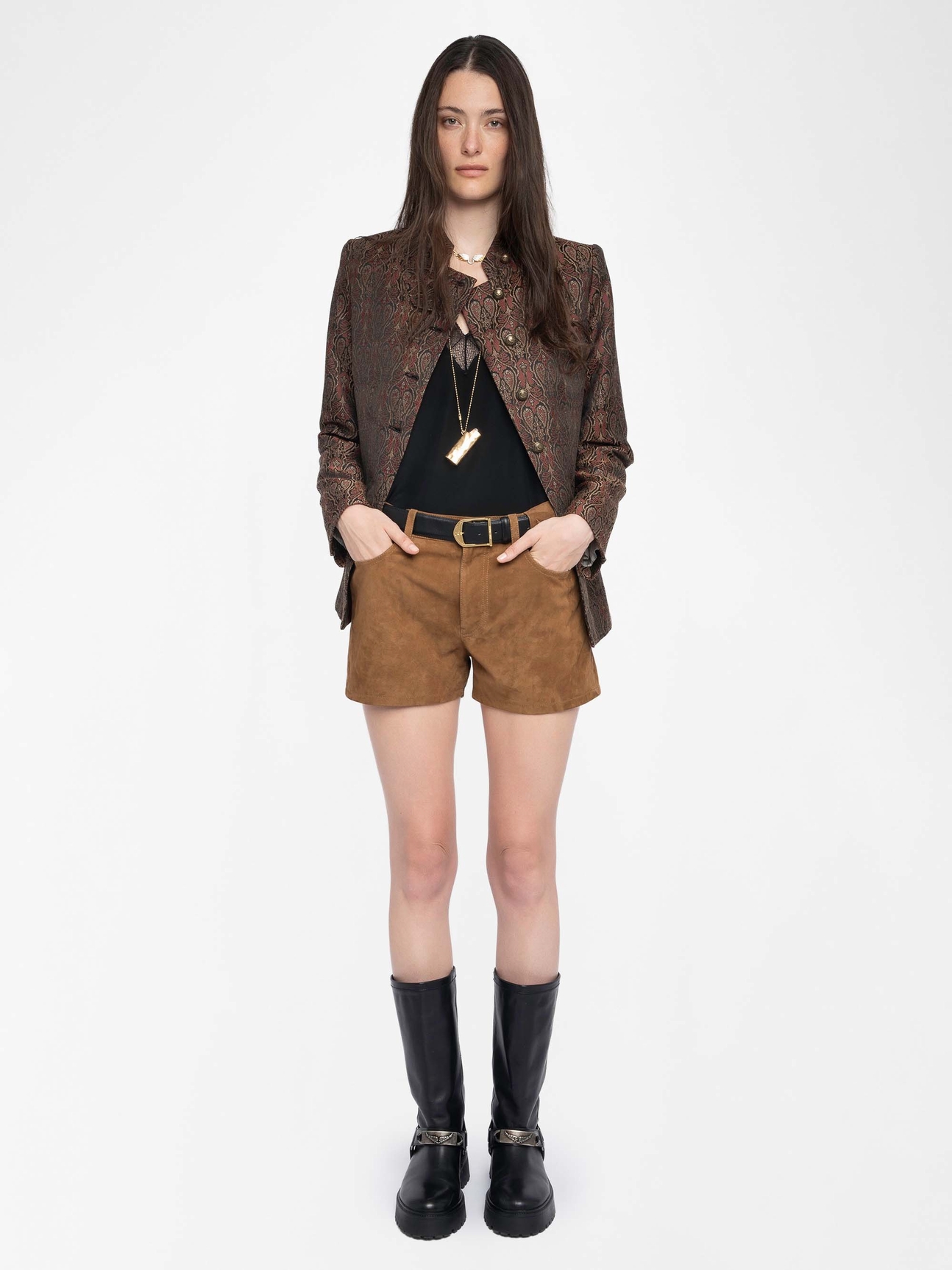 SADYS SUEDE LEATHER SHORTS