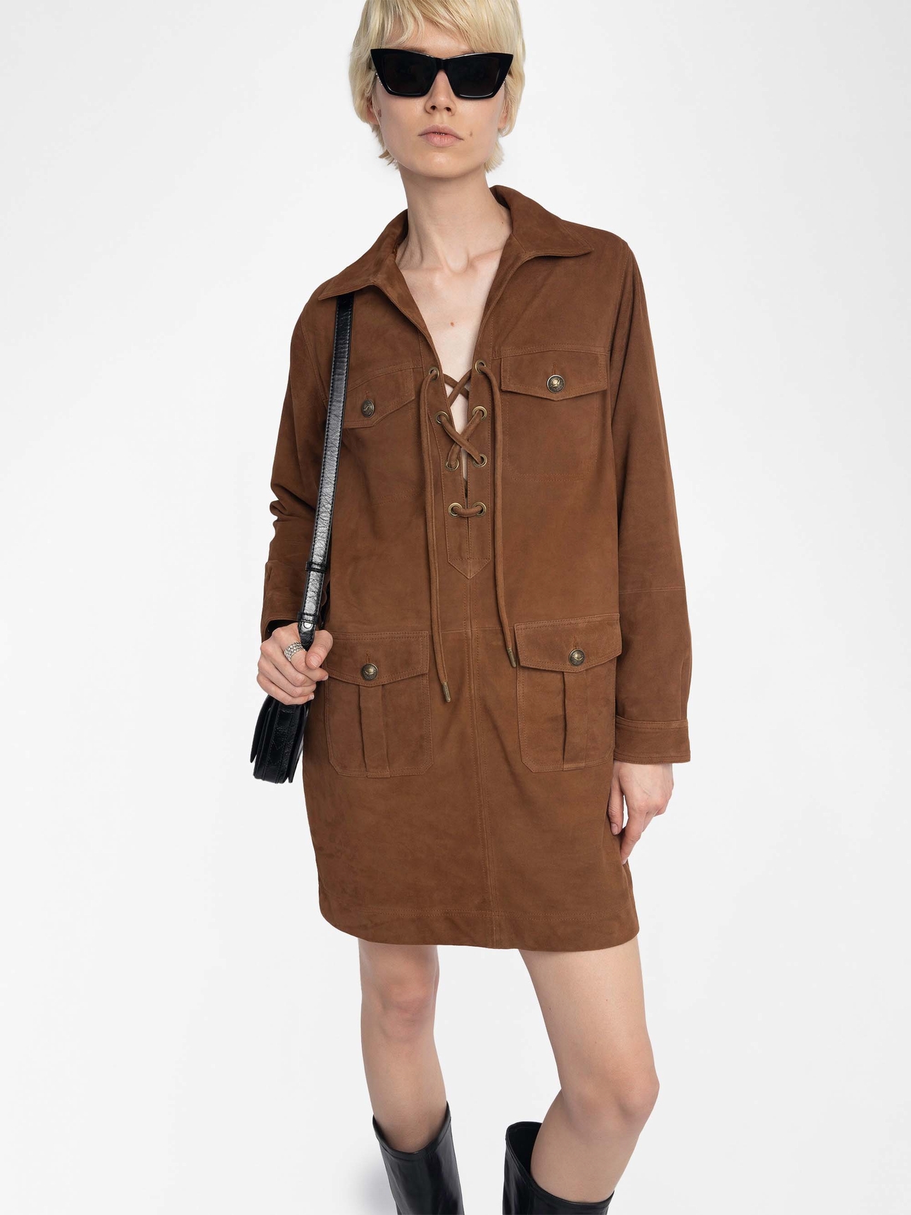 REMACHA SUEDE LEATHER DRESS
