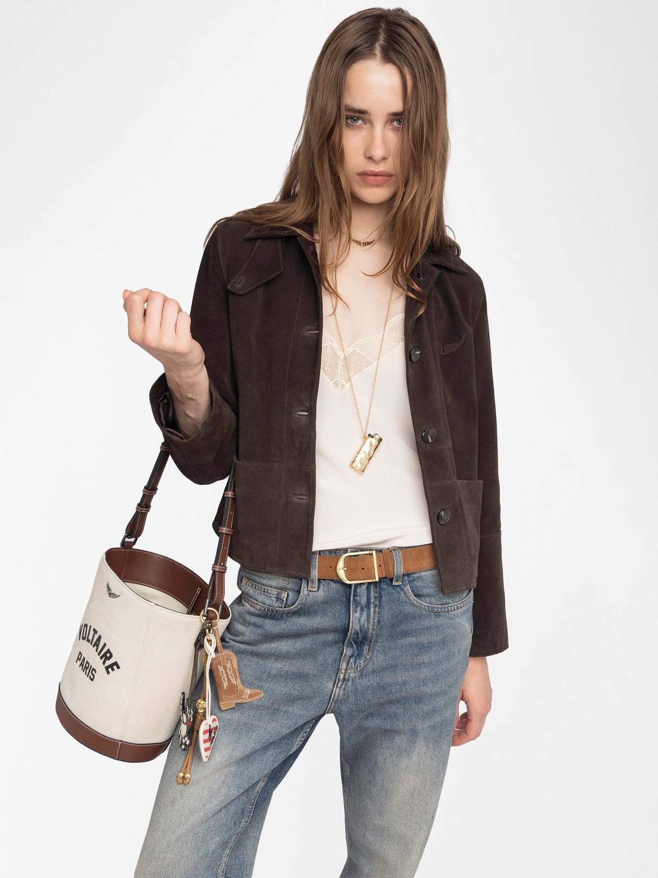 LESSA SUEDE LEATHER JACKET