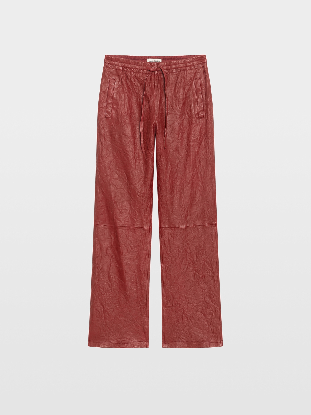 POCHA CRINKLED LEATHER PANTS