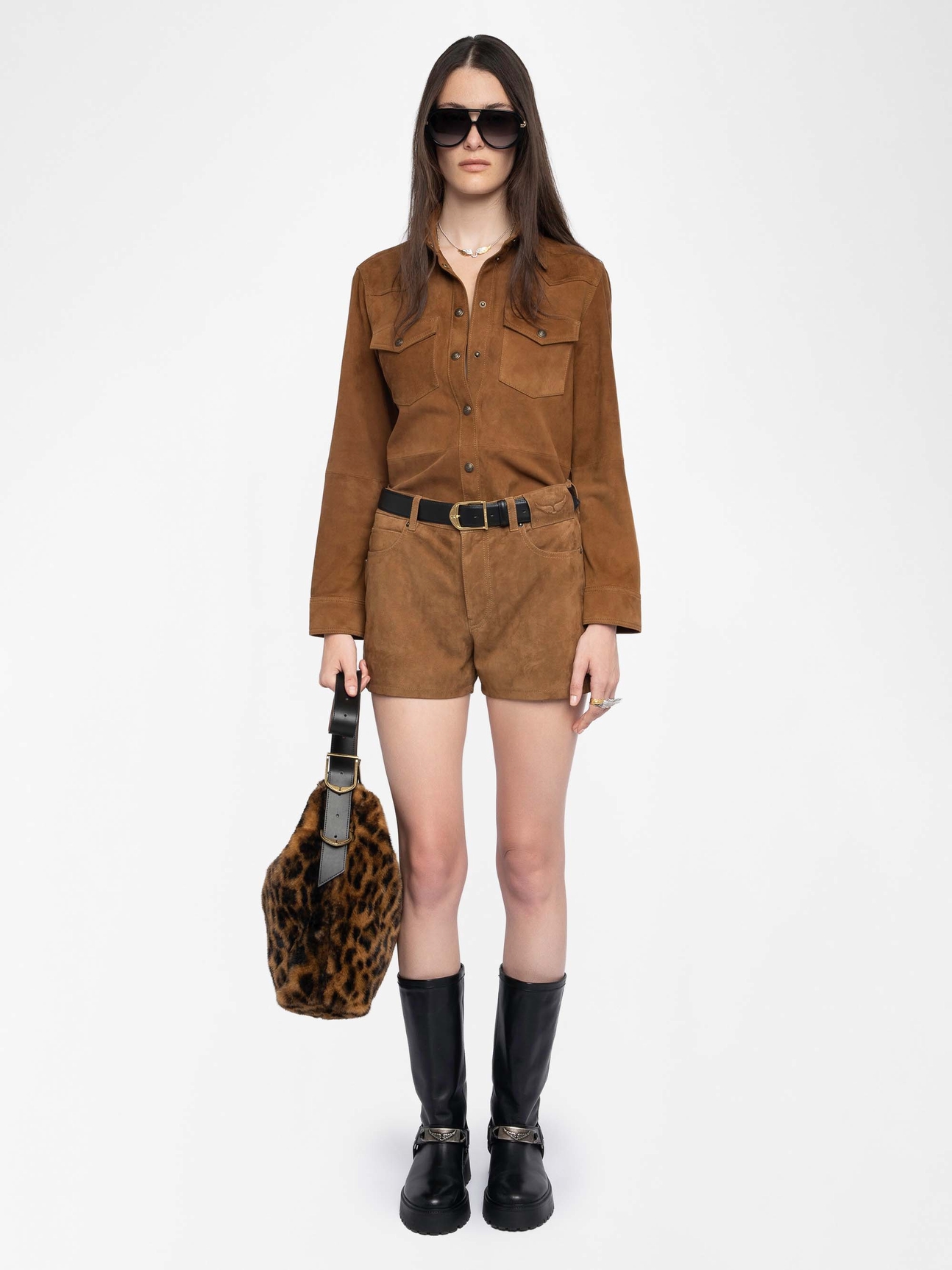 THELMA SUEDE LEATHER SHIRT