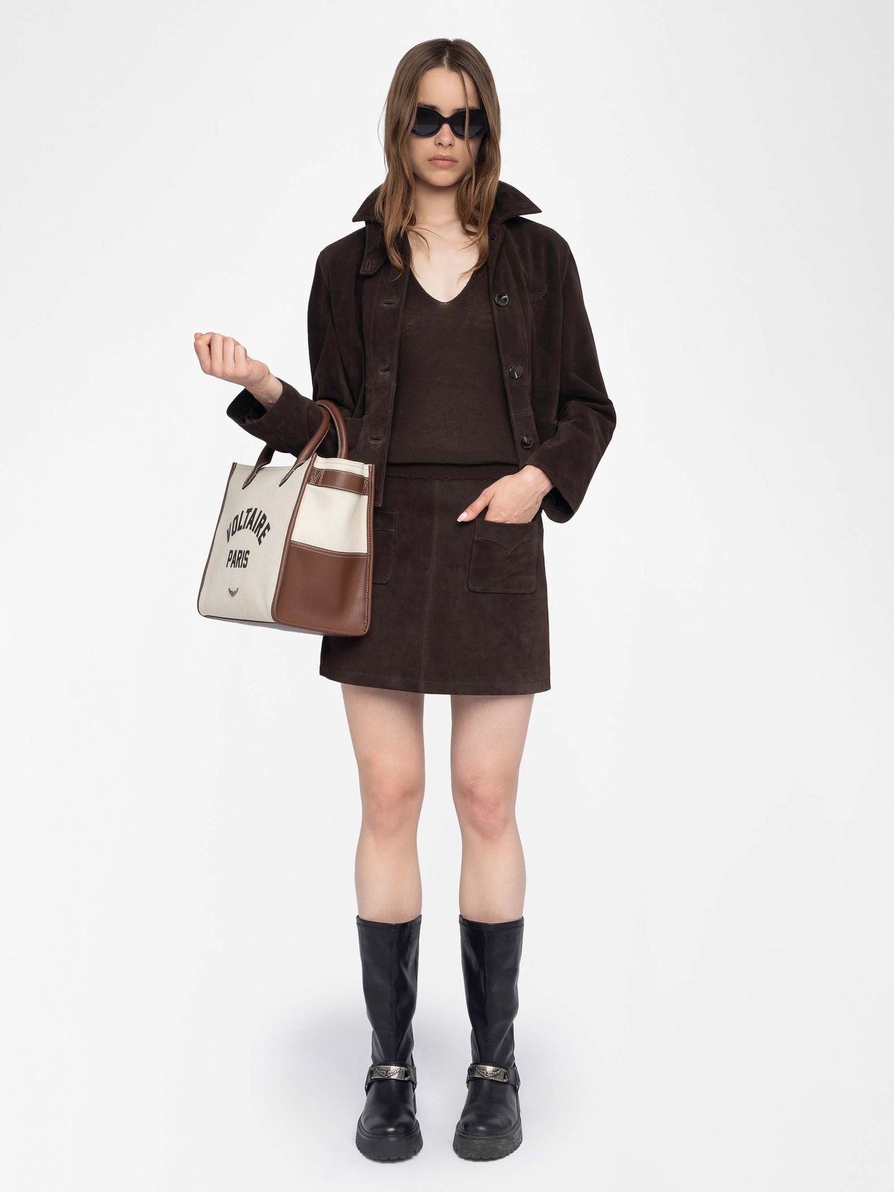 JAIME SUEDE LEATHER SKIRT
