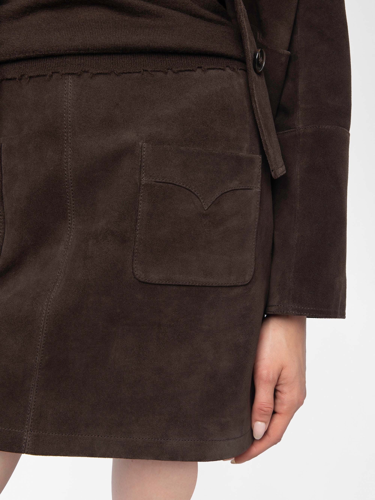 JAIME SUEDE LEATHER SKIRT