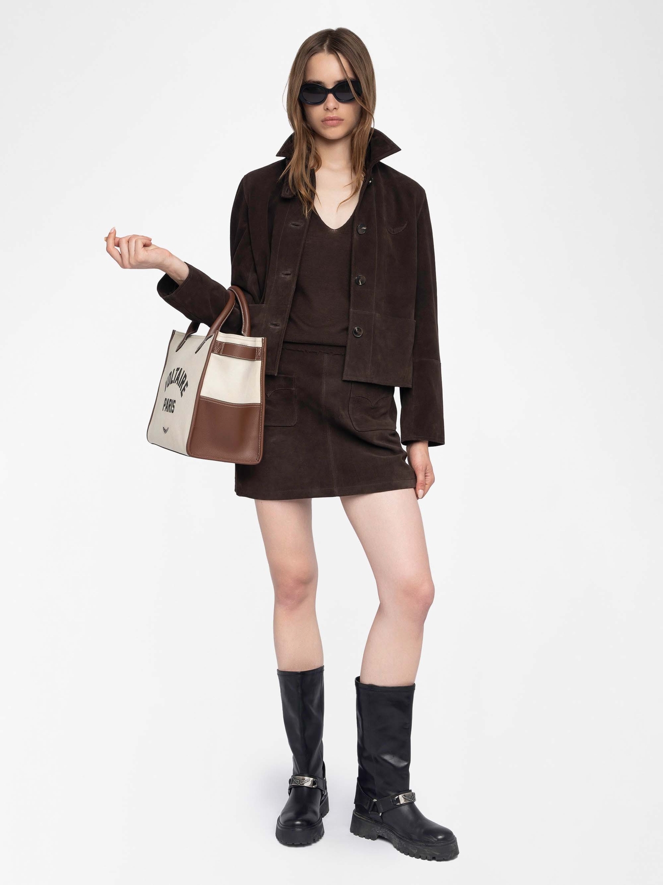 JAIME SUEDE LEATHER SKIRT