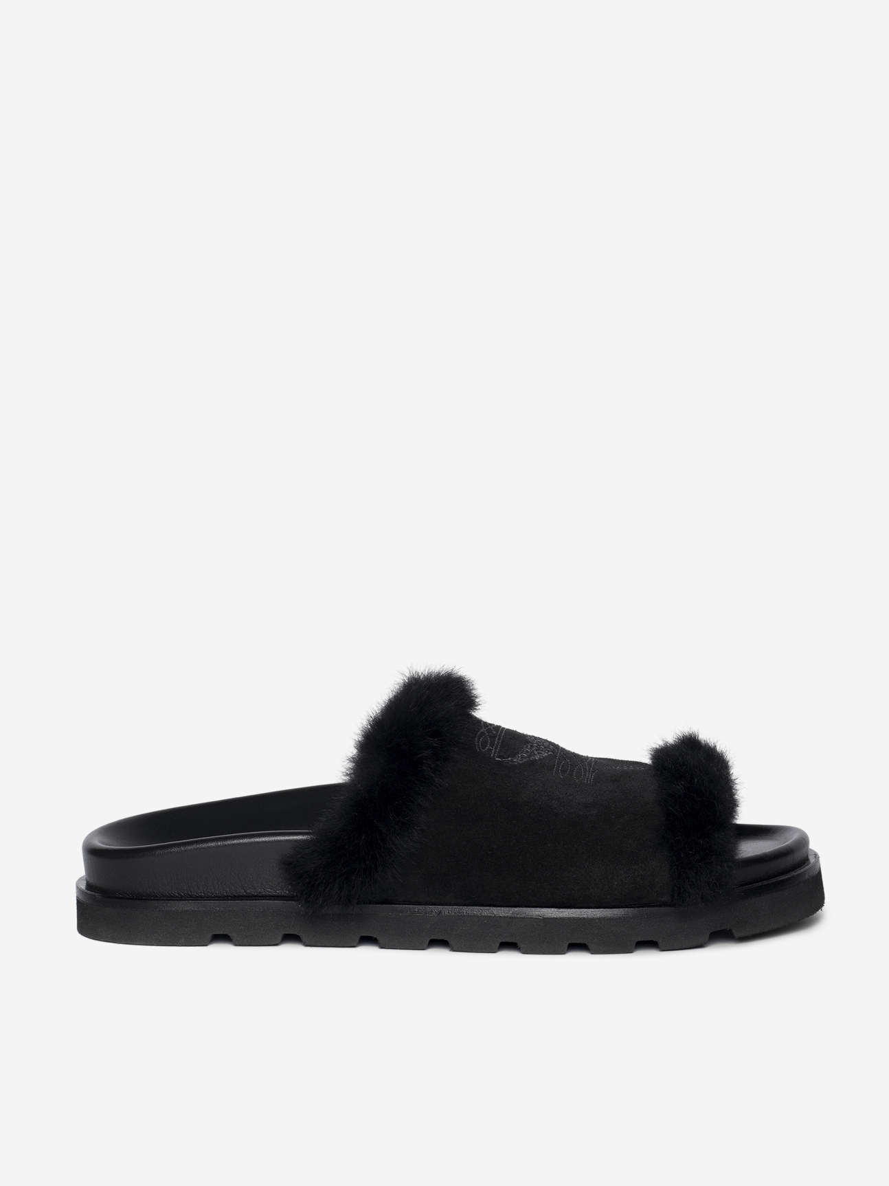 TEDDY BARE SHEARLING MULES