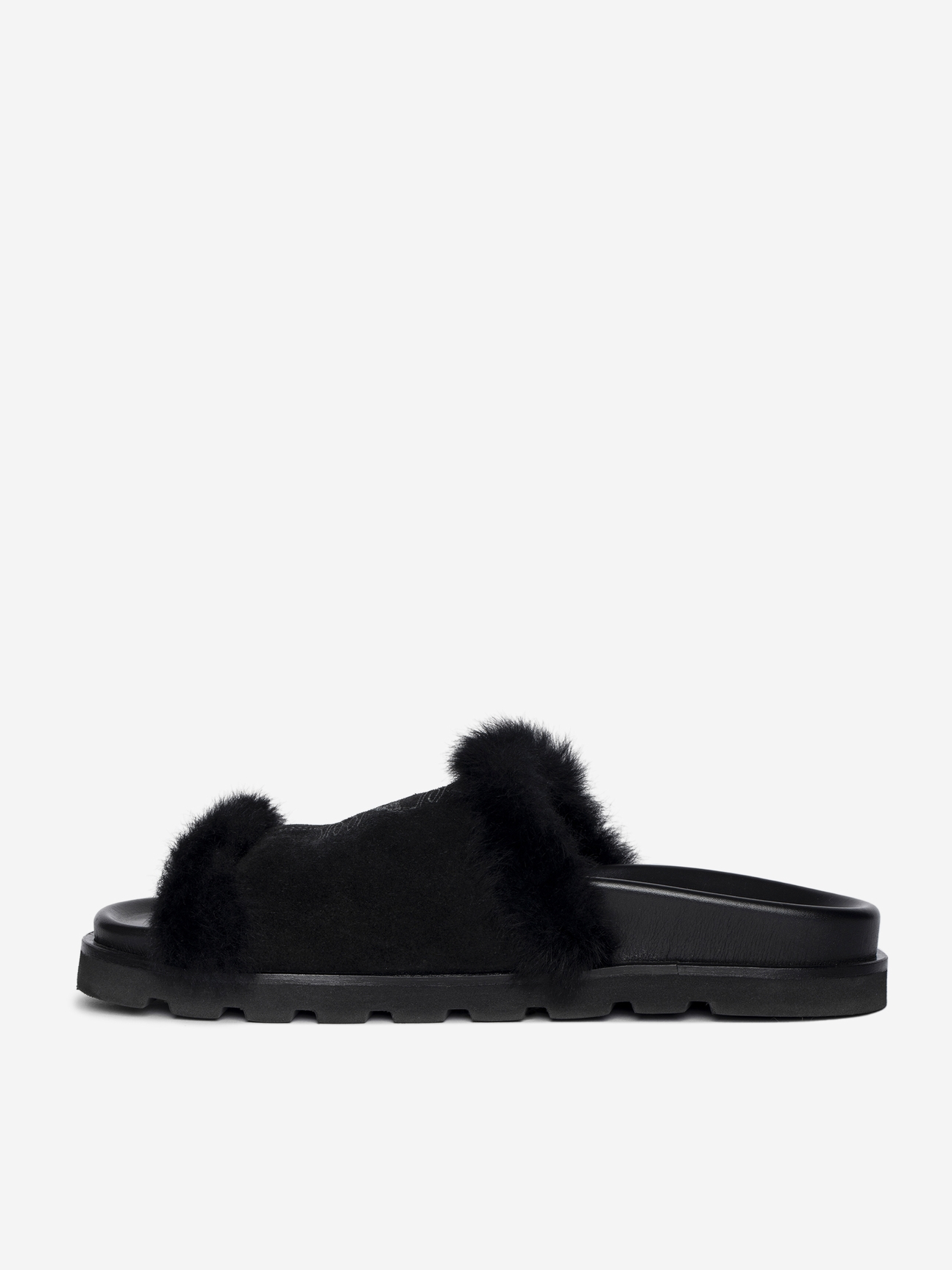 TEDDY BARE SHEARLING MULES