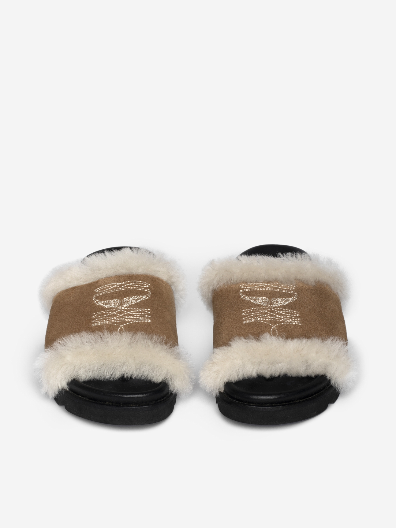 TEDDY BARE SHEARLING MULES
