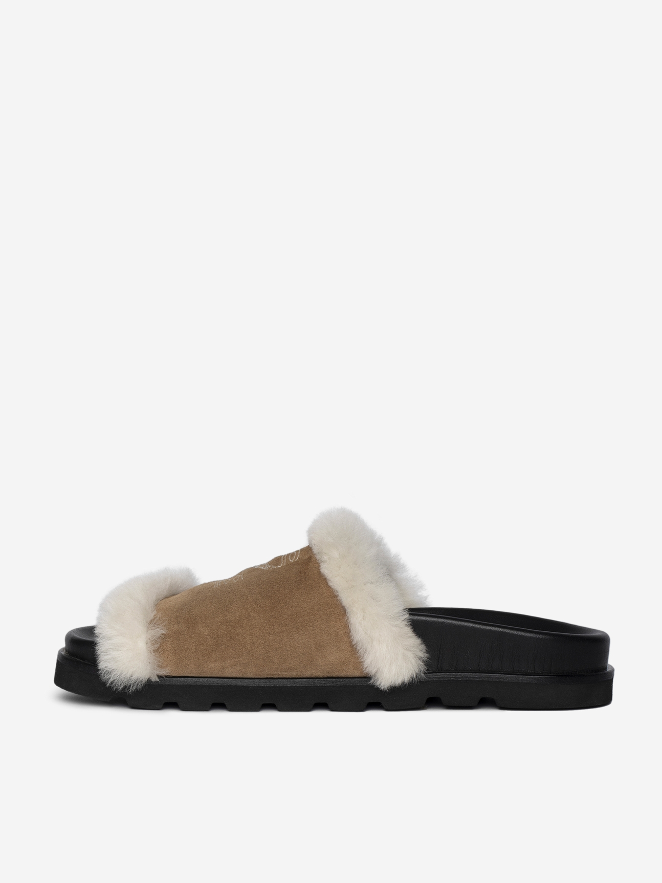 TEDDY BARE SHEARLING MULES